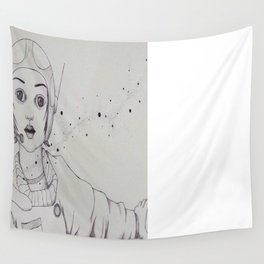 Astronaut Girl Wall Tapestry