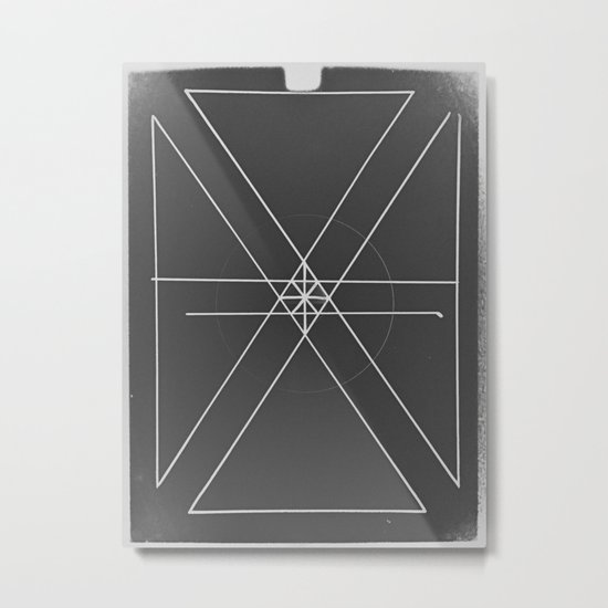 Gray Lines and Crossings Metal Print