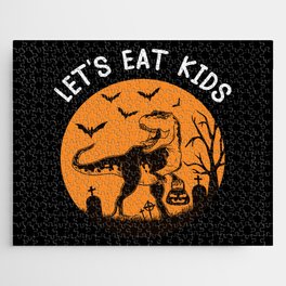 Let's Eat Kids Halloween T-Rex Dinosaur Jigsaw Puzzle