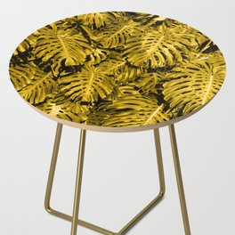 Leaves Gold Yellow Side Table