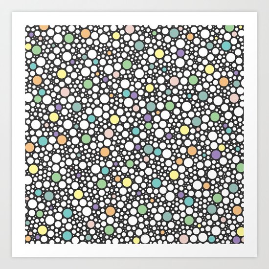 pastel puzzle bubble 3 Art Print