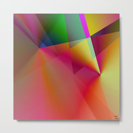 " The color creates the emotion and lets spring the spark of the creation. " Metal Print