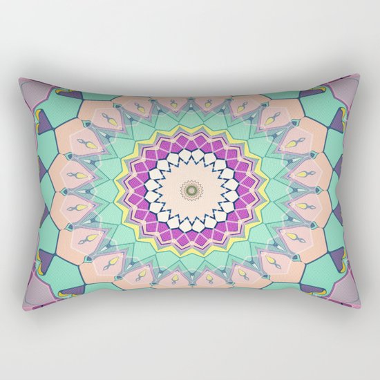 Colorful Symmetrical Abstract Rectangular Pillow