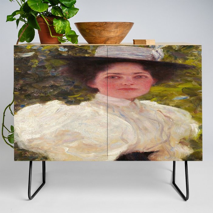 Gustav Klimt Girl in the Foliage, 1898 Credenza