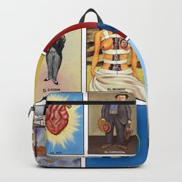 La Lotería de Frida Backpack | Art, Lottery, Color, Illustration, Painting, Pop, Digital, Fridakahlo, Culture, Drawing 