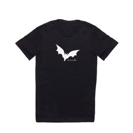 nocturnazine: Bat White Logo T Shirt
