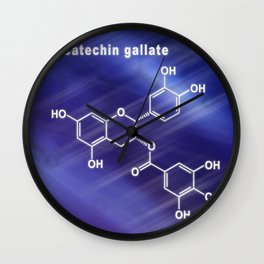 Epicatechin-gallate, Structural chemical formula Wall Clock