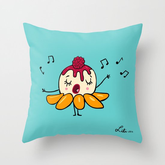 Peach Melba Throw Pillow