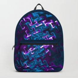 Teal and Purple Gnarl Backpack