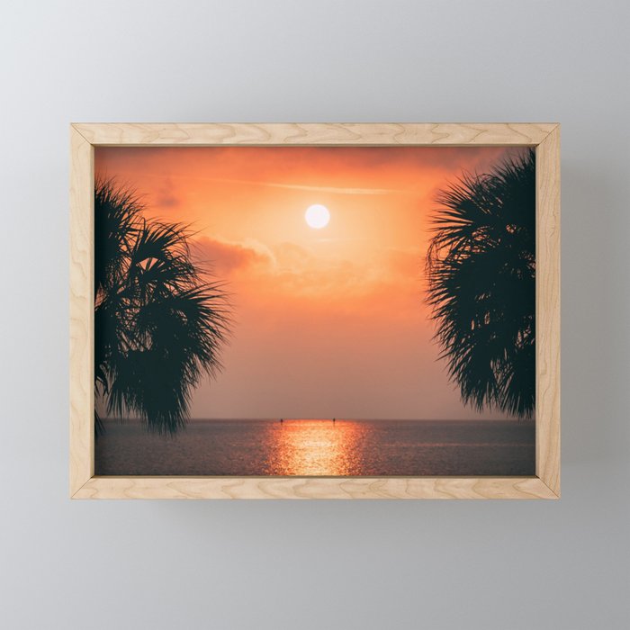 Sunrise on the Gulf -- St. Petersburg, FL Framed Mini Art Print