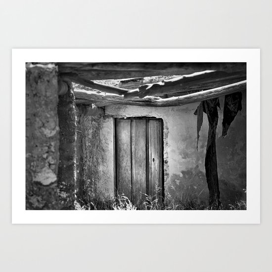 the forgotten secrets of the mountain house in ruins Art Print