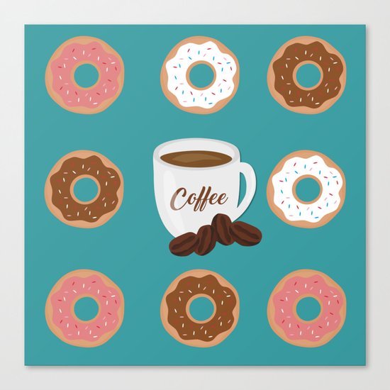 Coffee and Donuts Canvas Print