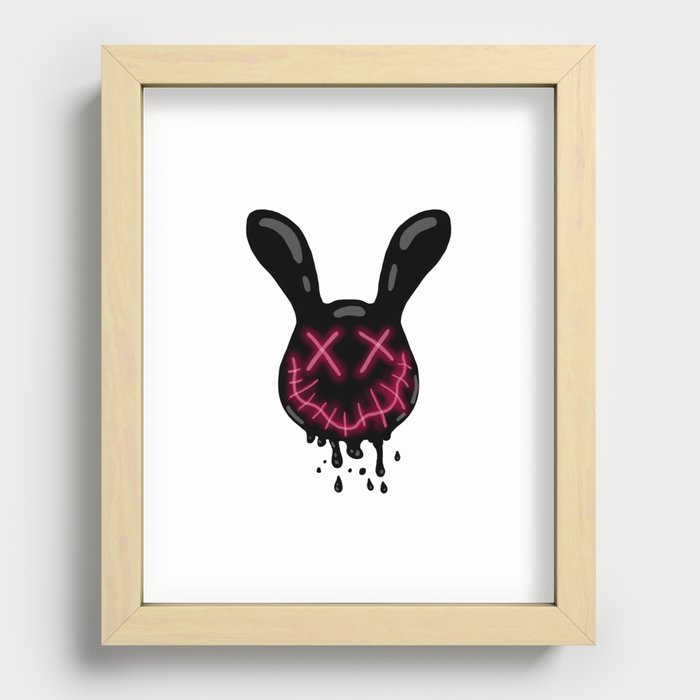 Dark Rabbit Recessed Framed Print