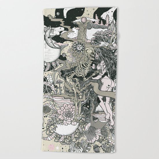 Little Bit Evil Beach Towel