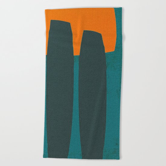Indigenous Peoples in Easter Island Beach Towel