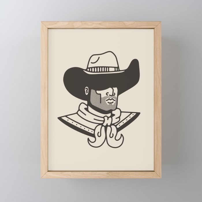 Faceless Cowboy Framed Mini Art Print
