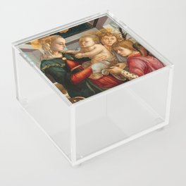 Madonna and Child with Angels, 1465-1470 by Sandro Botticelli Acrylic Box