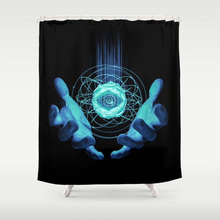 Virtual Reality Check Shower Curtain