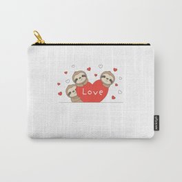 Sloth Valentine's Day Heart Love Cute Sloths Carry-All Pouch