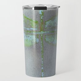 recycled wood dragonfly Travel Mug