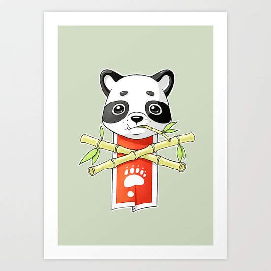 Panda Banner Art Print