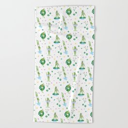 Summertime Frogs Beach Towel