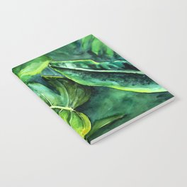 Watercolor Palm Leaves - Tropical Art Notebook