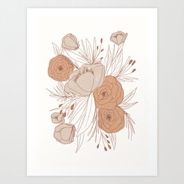 Desert Florals Art Print