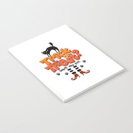 Halloween trick or treat cat decoration Notebook