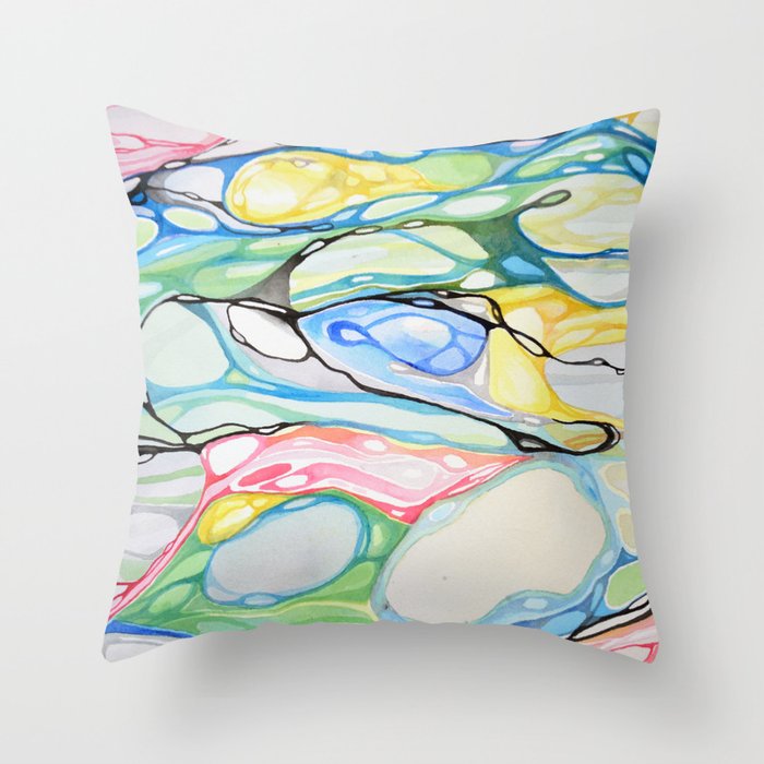 Abstract Watercolor Throw Pillow
