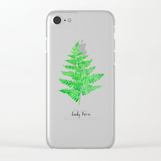 Lady fern Clear iPhone Case