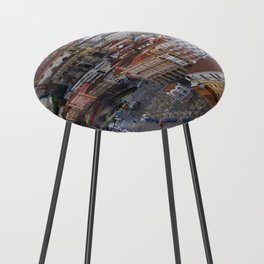 Spain Photography - Overview Over The City Of Gexto Counter Stool