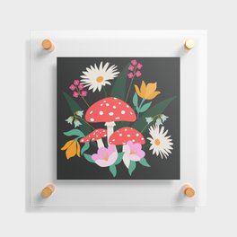 Midnight Mushrooms Floating Acrylic Print