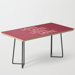 LOVE  Red & Pink Pastel colors modern abstract illustration  Coffee Table