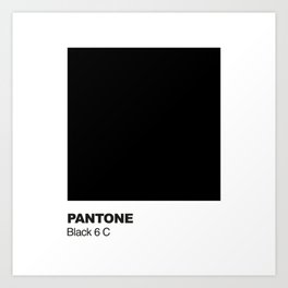 Black Pantone Art Print