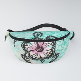Hibiscus Turtle Fanny Pack