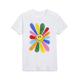 Smiley Hippie Daisy Kids T Shirt