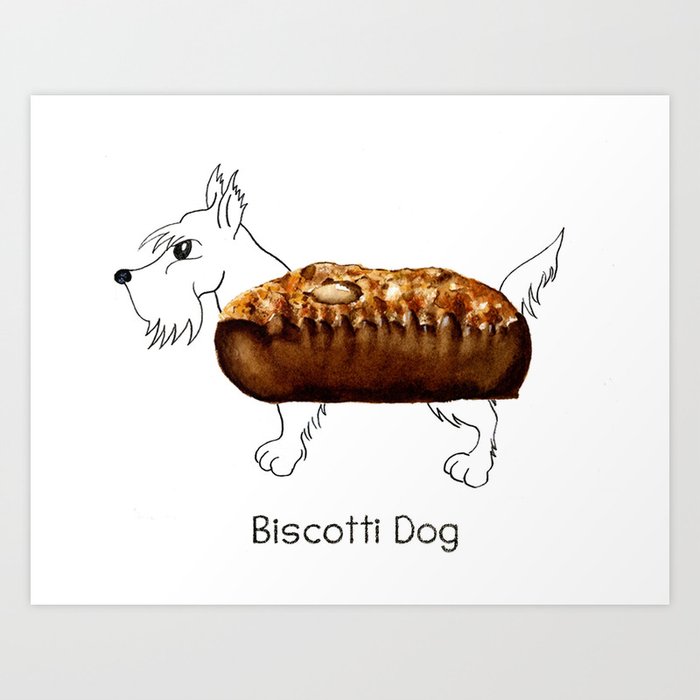 Dog Treats - Biscotti Dog Art Print
