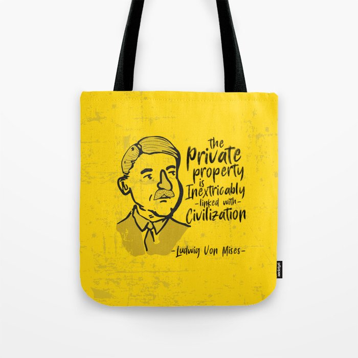 Ludwig Von Mises Illustration Tote Bag