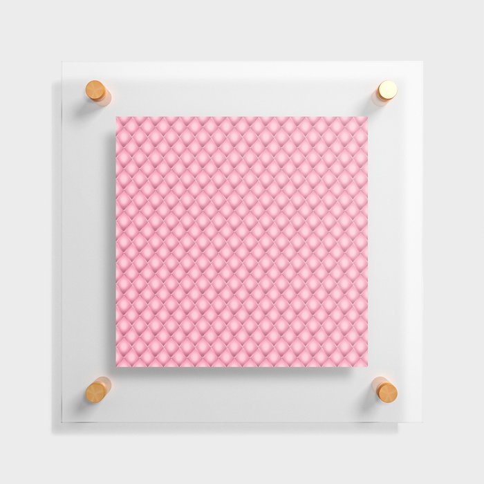 Glam Pink Tufted Geometric Pattern Floating Acrylic Print
