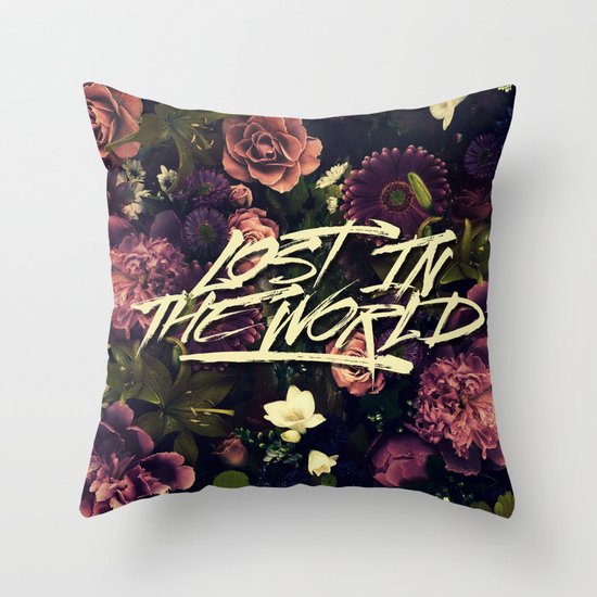 Lost in the world Throw Pillow