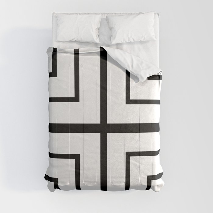 Square - Black and White Comforter