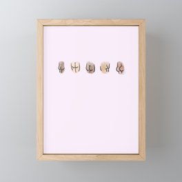 Millennial Butts. Framed Mini Art Print