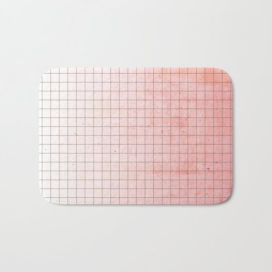 Sweet Pink Geometry Bath Mat