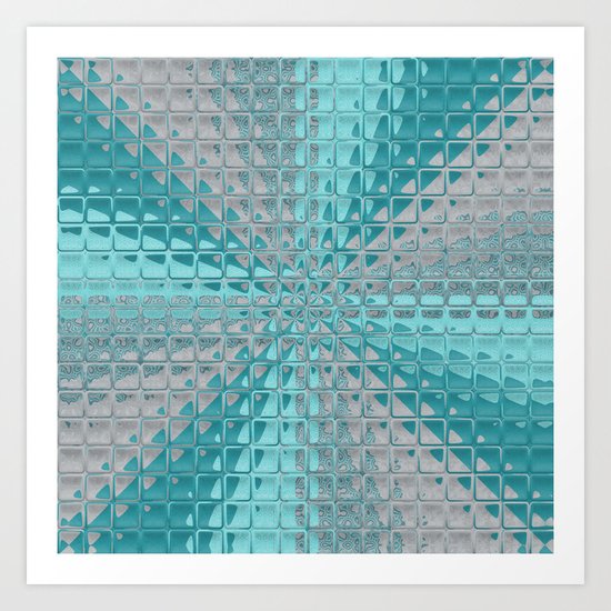 Aqua Reflections Art Print