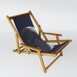 Waxing Crescent Moon on Navy Sling Chair