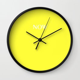 NOW GLOWING YELLOW solid color  Wall Clock