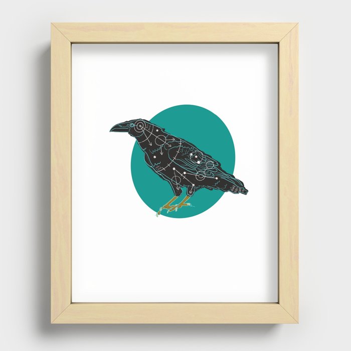 Astral Crow Recessed Framed Print