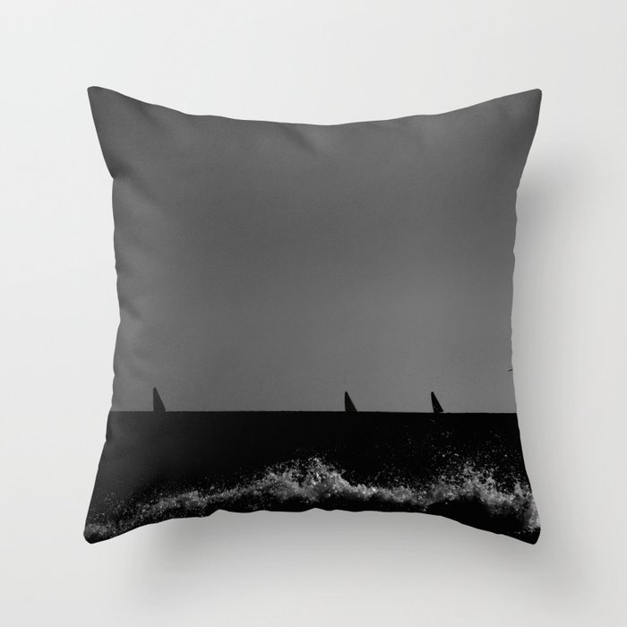 Sailboats From The Seashore Throw Pillow By Annaki Society6