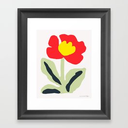 Little Flower - Minimal Floral  Framed Art Print